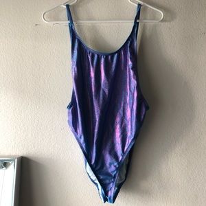 Holographic High Waist Swimsuit